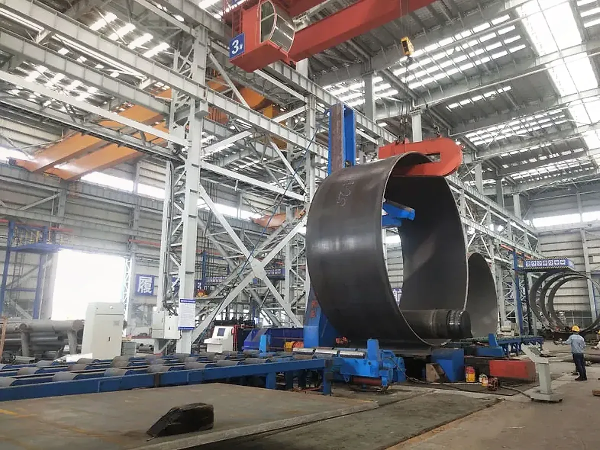 EZW11S-150/3200 Heavy Plate Rolling Machine in Wind Towers - EZHONG Heavy Equipment